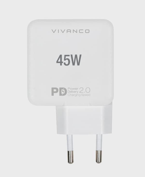 Vivanco Supersnabb 45W Dubbel Hemladdare Vit