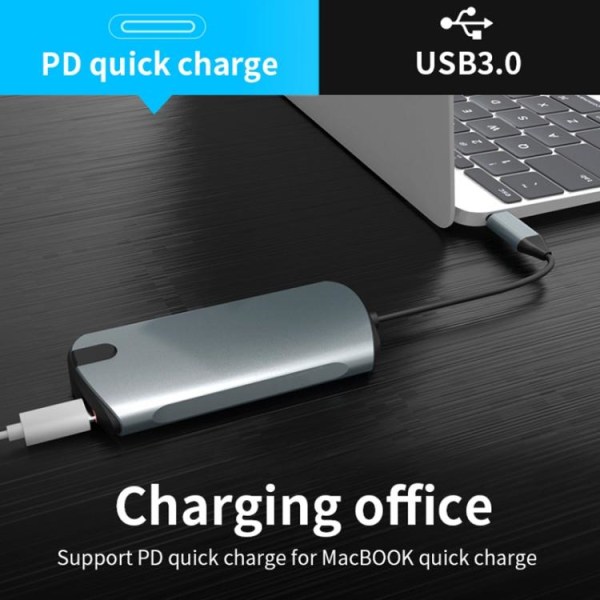 USB-C / Thunderbolt 3 - USB 3.0 Hub 5 -portit - Macbook