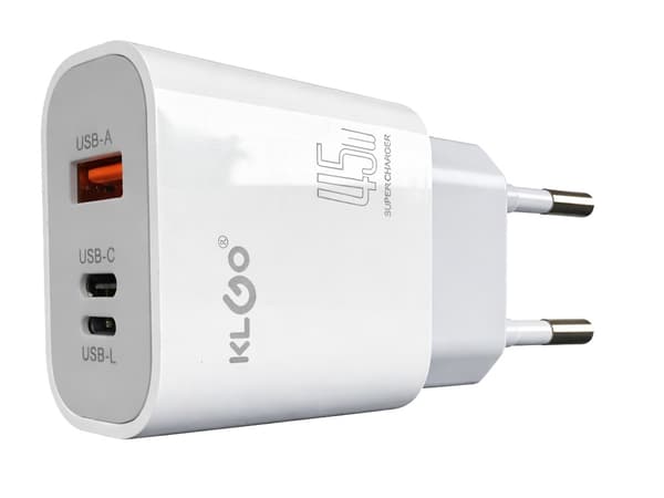 Snabbladdare 45W USB-A USB-C universell