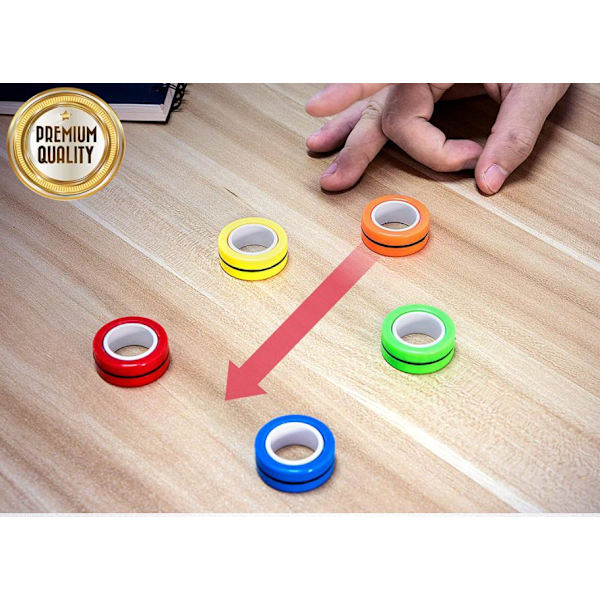 3-Kpl - Magneettiset Renkaat / Fidget Toys - Magneettipallot Multicolor