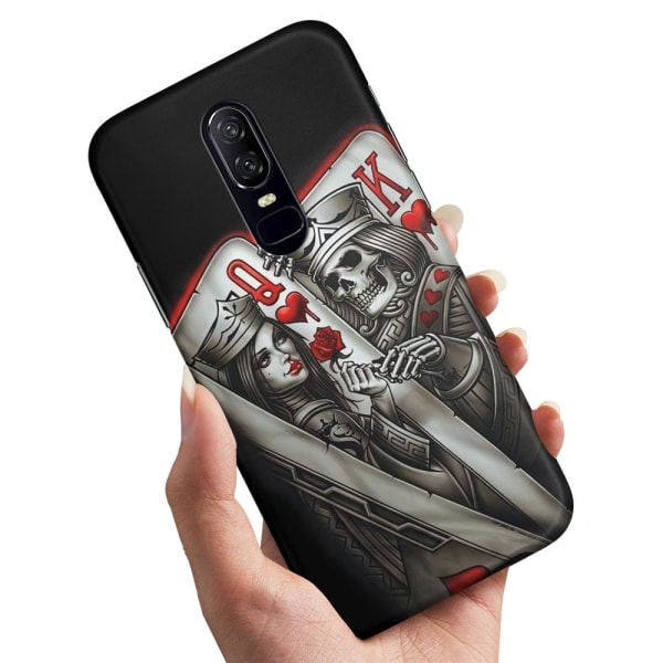 OnePlus 7 - Deksel/Mobildeksel King Queen Kortstokk
