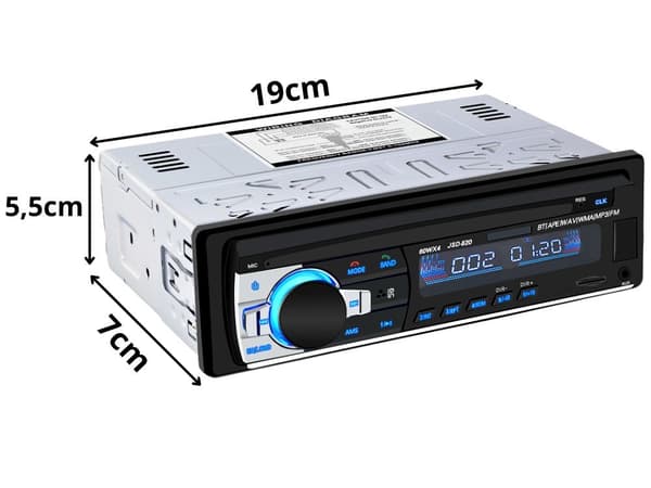 Bilradio 1-DIN - Bluetooth, Håndfri & 4x60 W