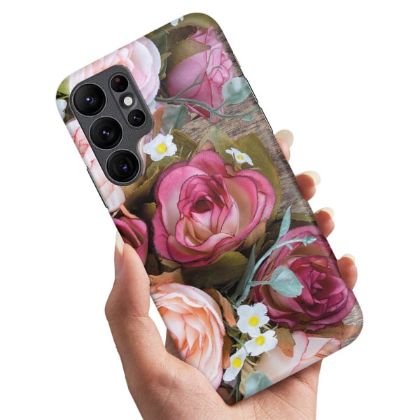 Samsung Galaxy S22 Ultra - Cover/Mobilcover Blomster Multicolor