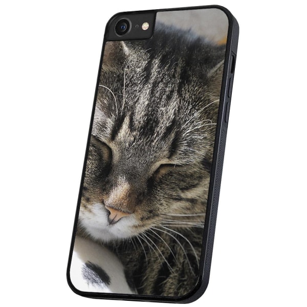 iPhone 6/7/8/SE - Deksel/Mobildeksel Sovende Katt Multicolor