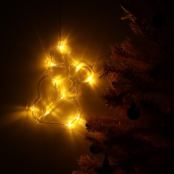 LED-hänglampor juldekoration snögubbe 49cm 10 LED-lampor