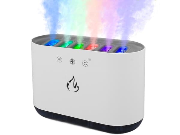 Luftfuktare LED - Diffusor med RGB-ljus och 6 munstycken