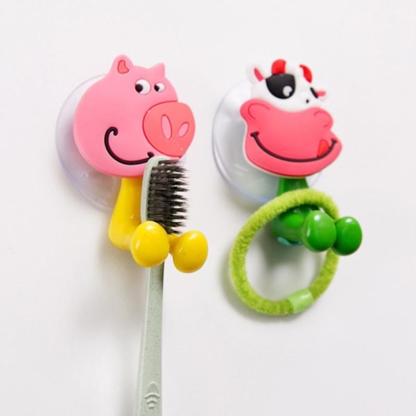 2-Pack - Tandborsthållare för Barn - Fäst på väggen multifärg