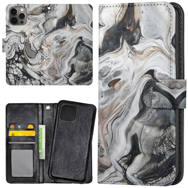iPhone 12 Pro Max - Plånboksfodral/Skal Marmor