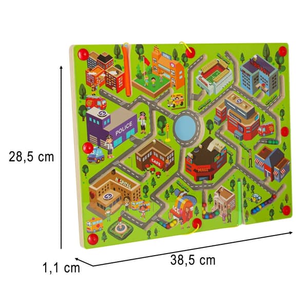 Magnetiskt labyrintspel stad