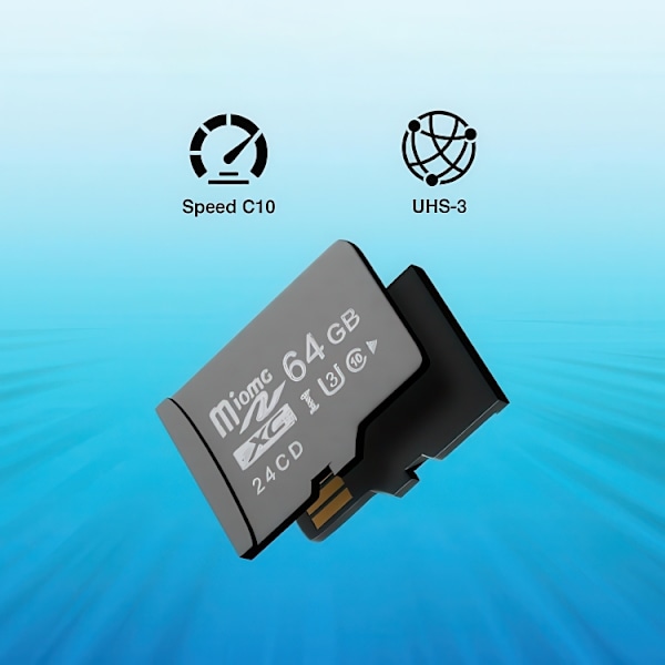 Muistikortti / MicroSDXC Kortti 64GB – Full HD & Nopea UHS-3 Puhelimeen ja Dronelle