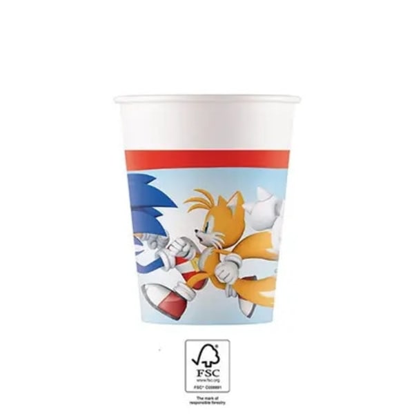Sega Sonic the Hedgehog Papperskoppar 8 st 200 ml FSC