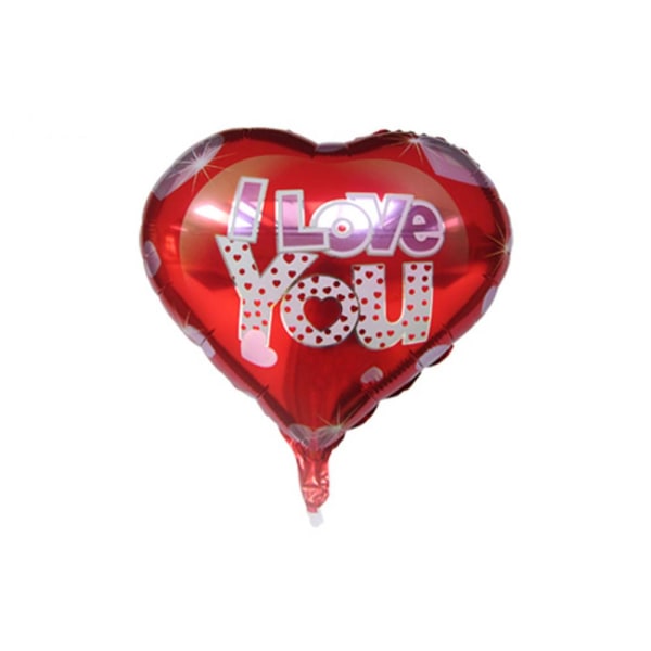 2-Pack - Folieballong Hjerte - I Love You - Ballong - 35cm Red