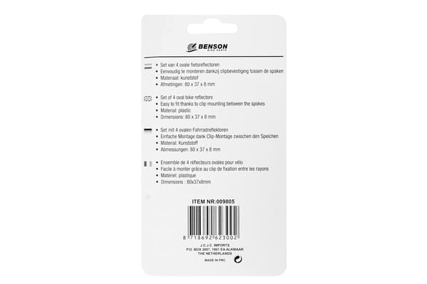 Ekerreflexer ovala 4-pack
