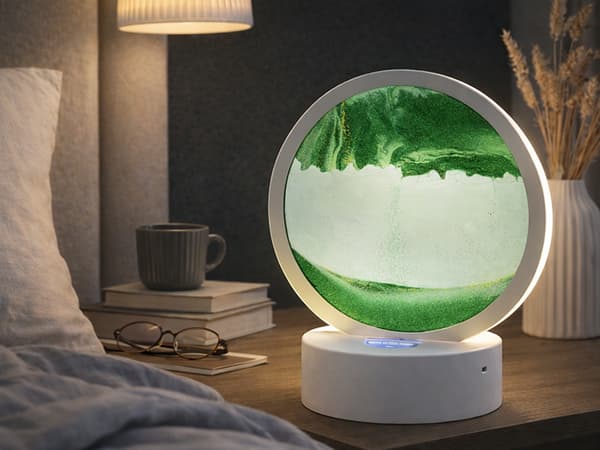 Sandlampa 3D LED RGB Grön