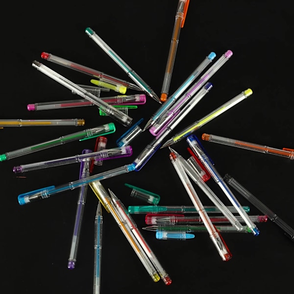 Färgade Gelpennor Glitter - 25 st