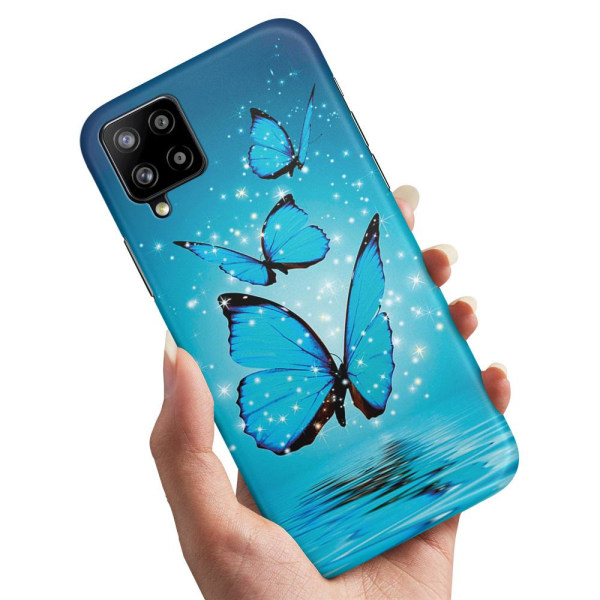 Samsung Galaxy A12 - Cover/Mobilcover Glitrende Sommerfugle