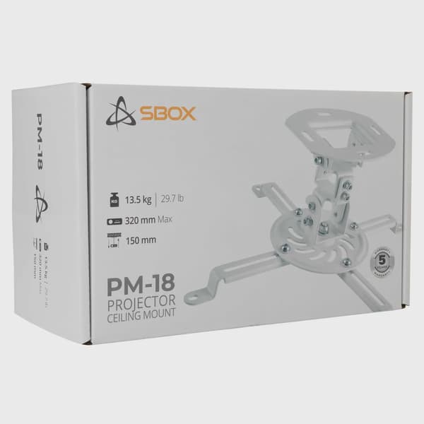 SBOX Projektor Takfäste 13.5kg Vit