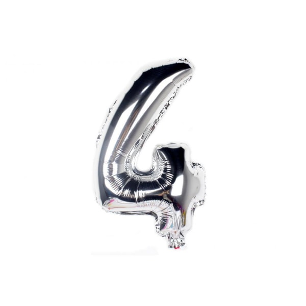 Sifferballong / Metallic Ballong 80 cm - Silver Silver 4