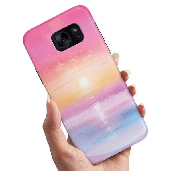 Deksel / Mobildeksel til Samsung Galaxy S7 Edge - Sunset