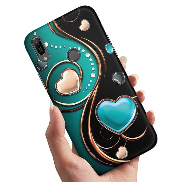 Deksel / Mobildeksel til Huawei P30 Lite - Hjerter