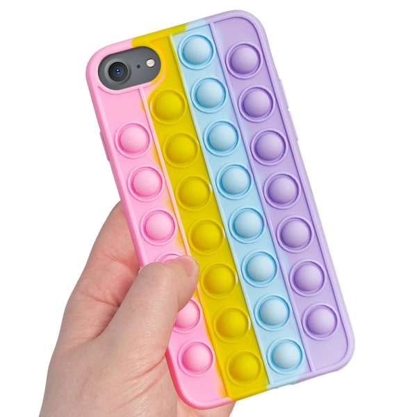 iPhone 6/7/8 / SE - Pop It Fidget Cover + Legetøj / Mobilcover Multicolor