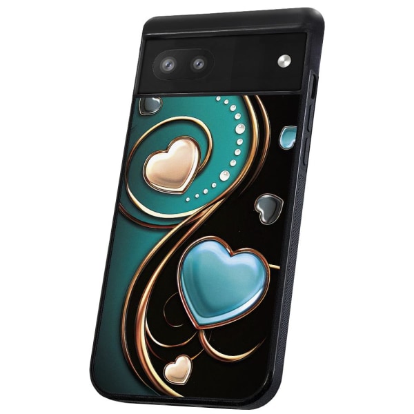 Google Pixel 6A - Cover/Mobilcover Hjerter