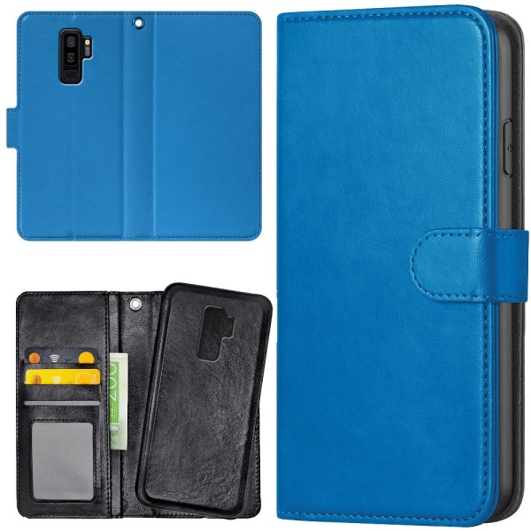 Samsung Galaxy S9 Plus - Plånboksfodral/Skal Blå Blå