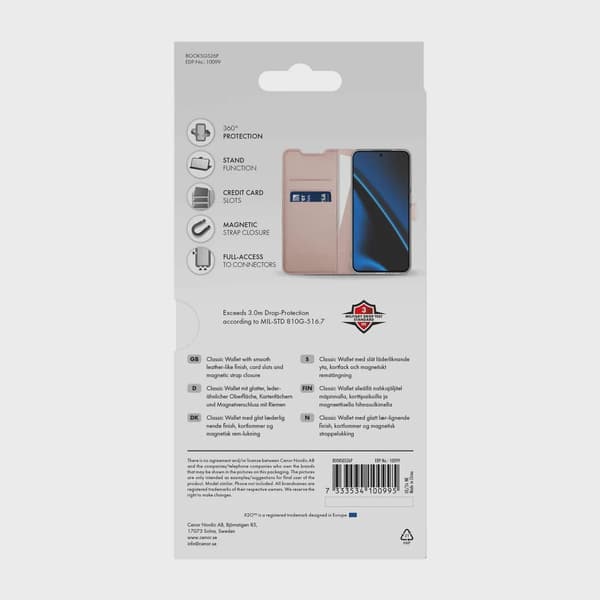 X2O Classic Wallet Plånboksfodral Samsung Galaxy S26 Rose Gold