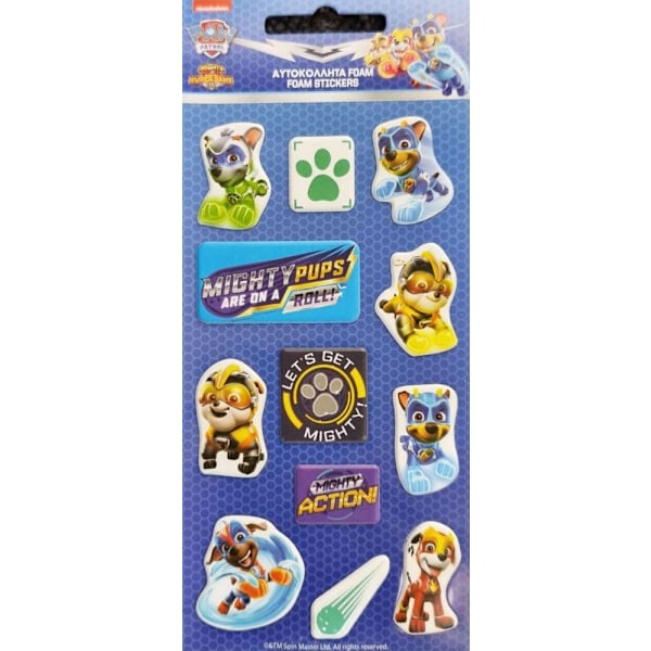 Paw Patrol riddar puffy skum klistermärken set