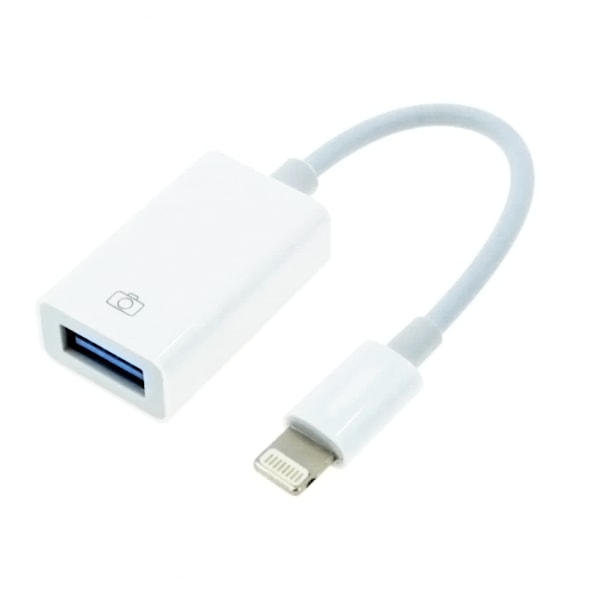 iPhone Adapter til USB - USB 2.0 Hun til Lightning - OTG White