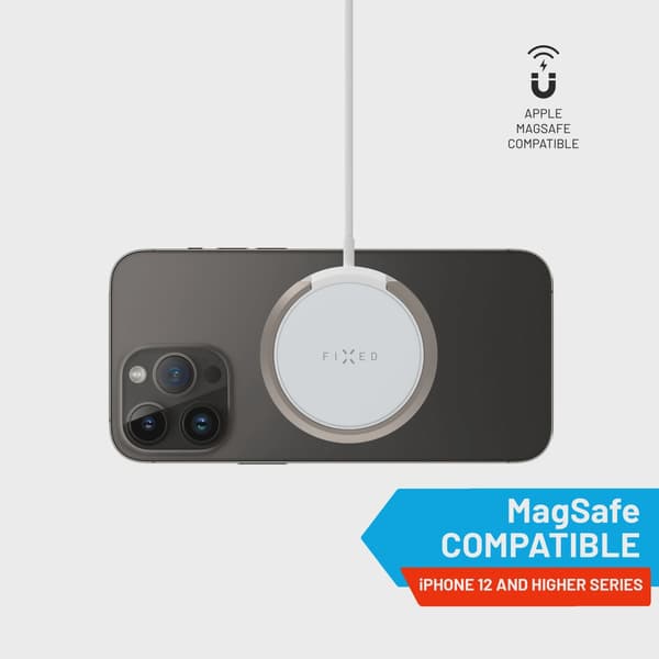 FIXED MagPad 15W Trådlös laddare/stativfunktion Vit