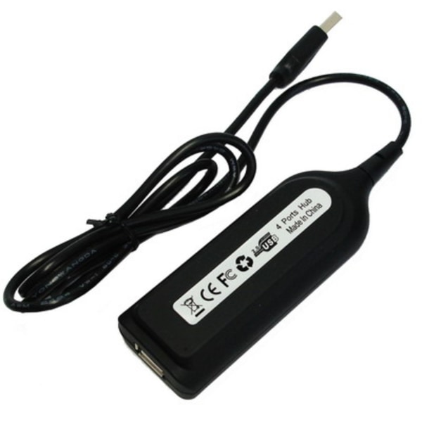 USB 2.0 Hub til 4 porte Black