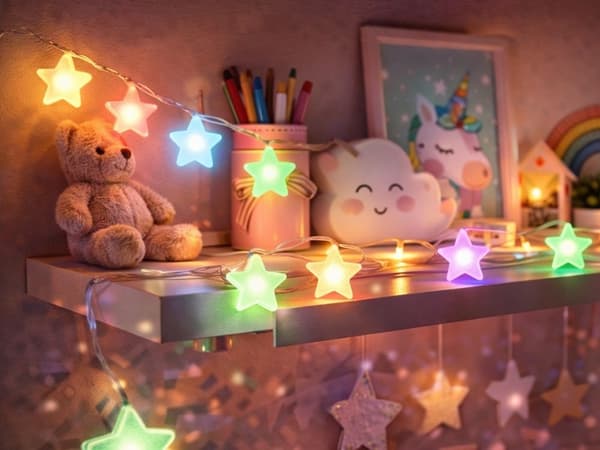 LED RGB stjärnslinga USB app fjärrkontroll