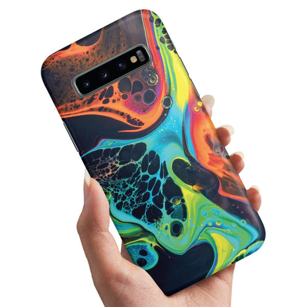 Samsung Galaxy S10 - Cover/Mobilcover Marmor Multicolor