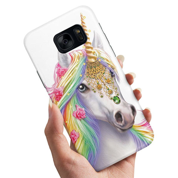 Samsung Galaxy S7 Edge - Deksel/Mobildeksel Unicorn/Enhjørning