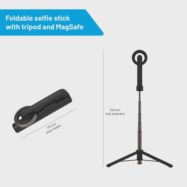 FIXED MagSnap Selfie Stick med stativfunktion Svart