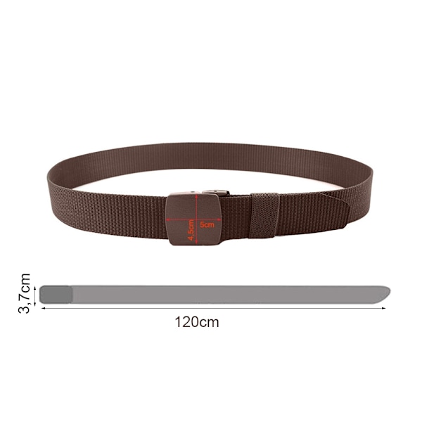 Taktiskt Bälte / Militärbälte - 1,2m x 37mm Brun