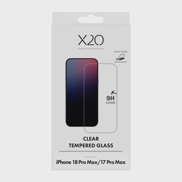 X2O Skärmskyddsglas iPhone 18 Pro Max/17 Pro Max/16 Pro Max
