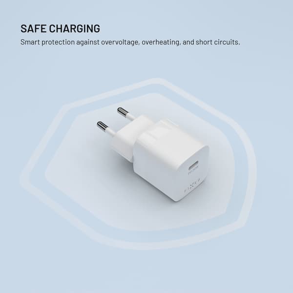 FIXED Snabb Mini Hemladdare 20W USB-C PD Vit