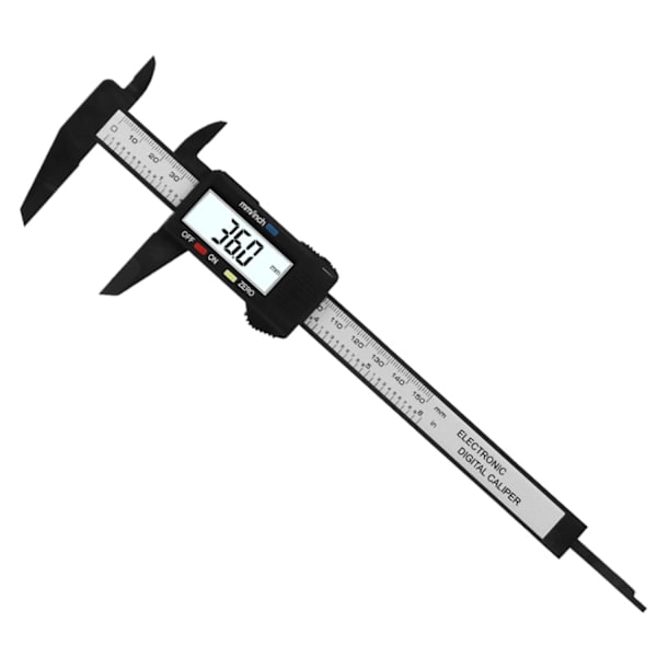 Digitalt Skjutmått i Plast 0-150 mm (0.1mm) Svart