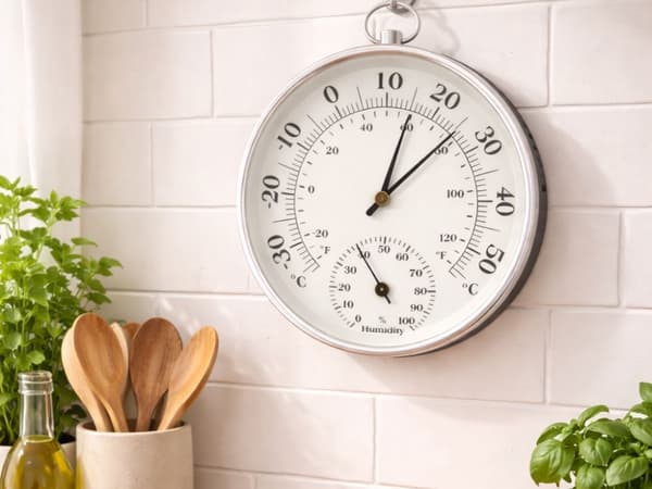 Analog termometer hygrometer vägg