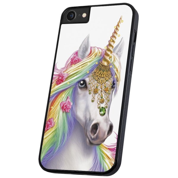 iPhone 6/7/8/SE - Cover/Mobilcover Unicorn/Enhjørning Multicolor