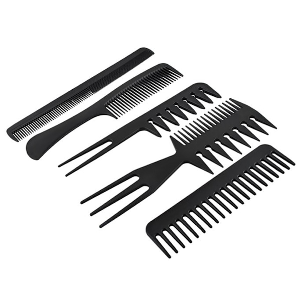 Frisørkamme Sæt / Hårkam Kit - (10 dele) Black