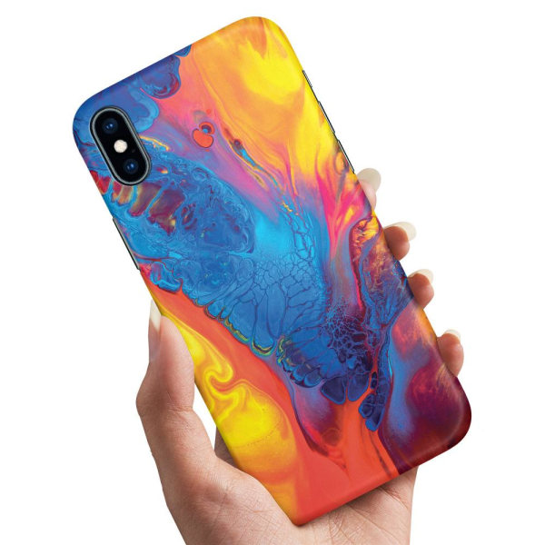 iPhone X/XS - Cover/Mobilcover Marmor Multicolor