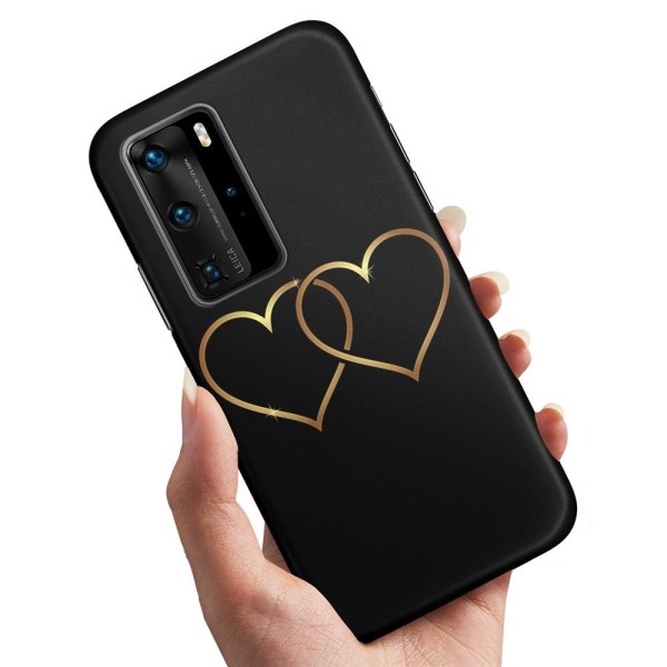 Huawei P40 - Deksel/Mobildeksel Double Hearts