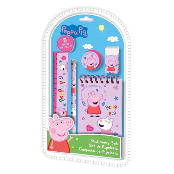 Peppa Pig hopprep och kontorsmaterialset 5 delar