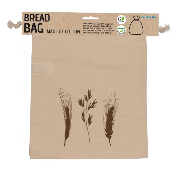 Brødpose i Bomuld - Bag til Brød - Naturhvid - 35 x 29 cm Beige