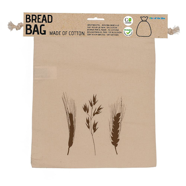 Brødpose i Bomull - Pose for Brød - Naturhvit - 35 x 29 cm Beige