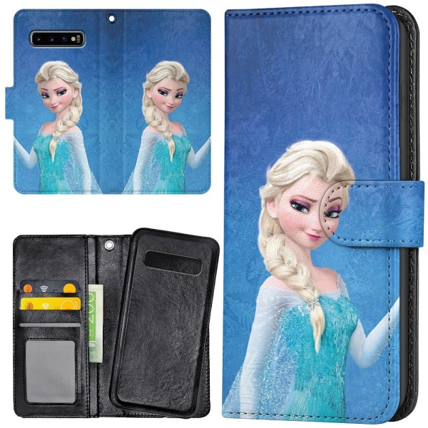 Samsung Galaxy S10 Plus - Lompakkokotelo/Kuoret Frozen Elsa