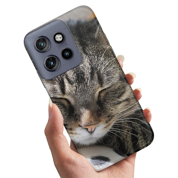 Deksel / Mobildeksel til Motorola Edge 50 Neo - Sovende Katt